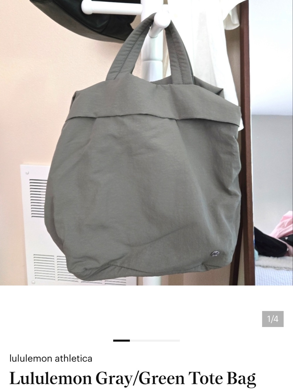 lululemon athletica Gray-Green Tote Bag - Minimal Everyday Carry